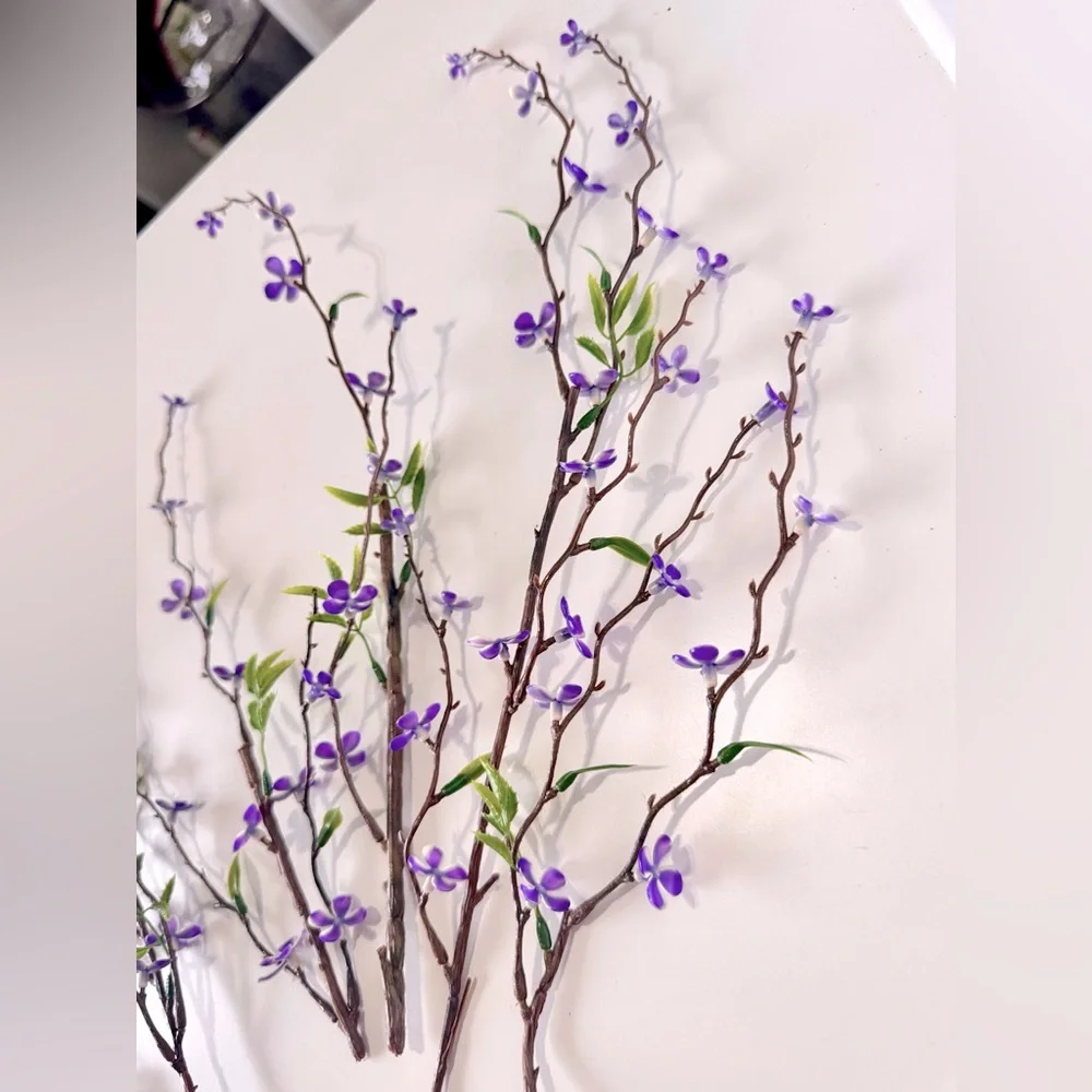LIFELIKE Purple Willow Blossom Flower Picks Floral Home Decor Arrangement Wreath